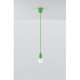 Sollux Lighting Diego lampa wisząca 1x60W zielona SL.0581