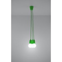 Sollux Lighting Diego lampa wisząca 3x60W zielona SL.0582