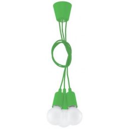 Sollux Lighting Diego lampa wisząca 3x60W zielona SL.0582