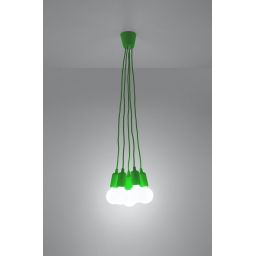 Sollux Lighting Diego lampa wisząca 5x60W zielona SL.0583