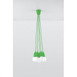 Sollux Lighting Diego lampa wisząca 5x60W zielona SL.0583