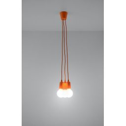Sollux Lighting Diego lampa wisząca 3x60W pomarańczowa SL.0585