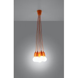 Sollux Lighting Diego lampa wisząca 5x60W pomarańczowa SL.0586
