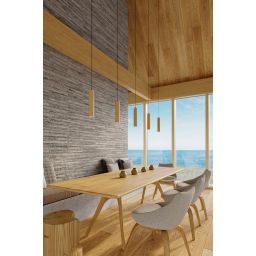 Sollux Lighting Lino lampa wisząca 1x40W czarny/drewno SL.0636