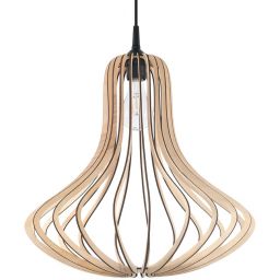 Sollux Lighting Elza lampa wisząca 1x60W drewno naturalne SL.0641