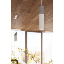 Sollux Lighting Borgio lampa wisząca 2x40W beton/biała SL.0648