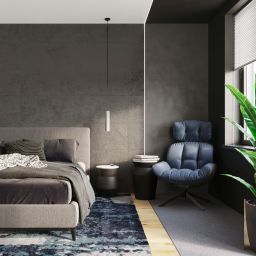 Sollux Lighting Luvo lampa wisząca 1x40W beton/czarna SL.0653