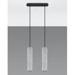 Sollux Lighting Luvo lampa wisząca 2x40W szary/czarny SL.0654