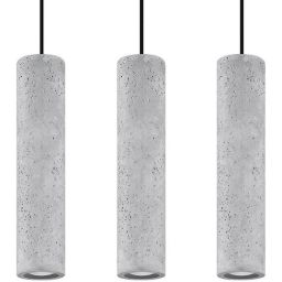 Sollux Lighting Luvo lampa wisząca 3x40W szara SL.0655