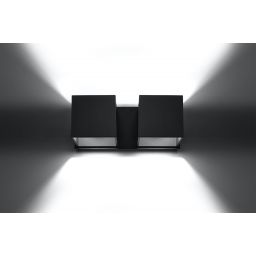 Sollux Lighting Quad 2 kinkiet 2x40W czarny SL.0657
