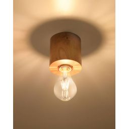 Sollux Lighting Salgado lampa podsufitowa 1x60W drewno naturalne SL.0672