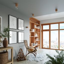 Sollux Lighting Salgado lampa biurkowa 1x60W drewno naturalne SL.0674