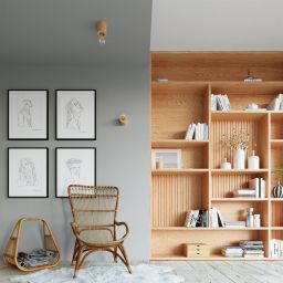 Sollux Lighting Salgado lampa biurkowa 1x60W drewno naturalne SL.0674