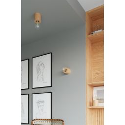 Sollux Lighting Salgado lampa biurkowa 1x60W drewno naturalne SL.0674