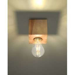 Sollux Lighting Ariz lampa podsufitowa 1x60W drewno naturalne SL.0675