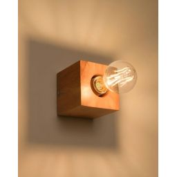 Sollux Lighting Ariz kinkiet 1x60W drewno naturalne SL.0676
