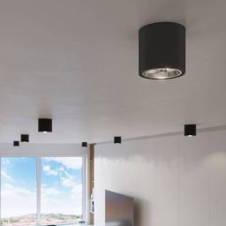 Sollux Lighting Tiube lampa podsufitowa 1x40W czarna SL.0697