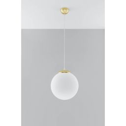 Sollux Lighting Ugo 30 lampa wisząca 1x60W biała/złota SL.0716