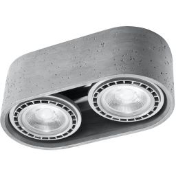 Sollux Lighting Basic lampa podsufitowa 2x40W szary SL.0882