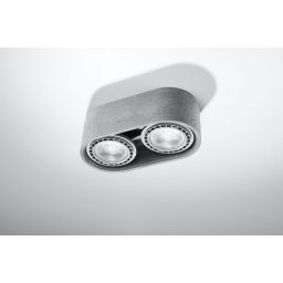 Sollux Lighting Basic lampa podsufitowa 2x40W szary SL.0882