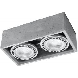 Sollux Lighting Quatro lampa podsufitowa 2x40W szary SL.0884