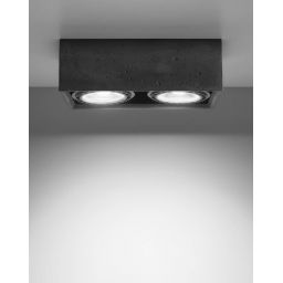 Sollux Lighting Quatro lampa podsufitowa 2x40W szary SL.0884