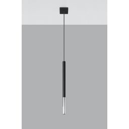Sollux Lighting Mozaica lampa wisząca 1x40W czarny/chrom SL.0885