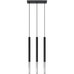 Sollux Lighting Mozaica lampa wisząca 3x40W czarna/chrom SL.0886