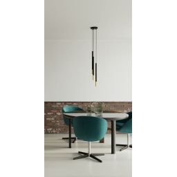 Sollux Lighting Mozaica lampa wisząca 3x40W czarna/złota SL.0893