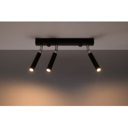 Sollux Lighting Eyetech lampa podsufitowa 3x40W czarna SL.0899