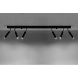 Sollux Lighting Eyetech lampa podsufitowa 6x40 W czarna SL.0901