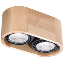 Sollux Lighting Basic lampa podsufitowa 2x40W drewno naturalne SL.0914