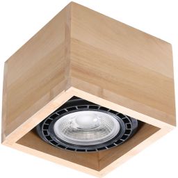 Sollux Lighting Quatro lampa podsufitowa 1x40W drewno naturalne SL.0915