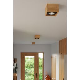 Sollux Lighting Quatro lampa podsufitowa 1x40W drewno naturalne SL.0915