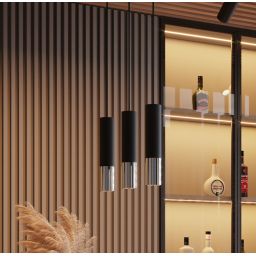 Sollux Lighting Loopez lampa wisząca 2x40W czarna/chrom SL.0941