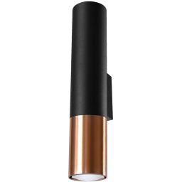 Sollux Lighting Loopez kinkiet 2x40W czarny/miedź SL.0944