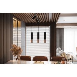 Sollux Lighting Loopez lampa wisząca 3x40W czarna/miedź SL.0948