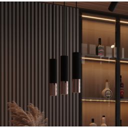 Sollux Lighting Loopez lampa wisząca 3x40W czarna/miedź SL.0948