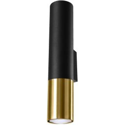 Sollux Lighting Loopez kinkiet 2x40W czarny/złoty SL.0950
