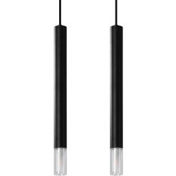Sollux Lighting Wezyr lampa wisząca 2x40W czarna SL.0961