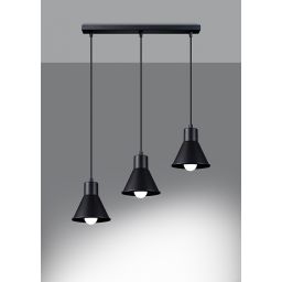 Sollux Lighting Taleja 3 lampa wisząca 3x60W czarna SL.0986