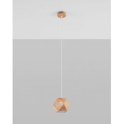 Sollux Lighting Woody lampa wisząca 1x40W drewno naturalne SL.1011