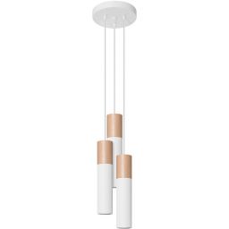Sollux Lighting Pablo lampa wisząca 3x40W biały/drewno naturalne SL.1013