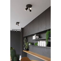 Sollux Lighting Ring 3P lampa podsufitowa 3x40W czarna SL.1016