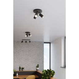 Sollux Lighting Ring 3P lampa podsufitowa 3x40W czarna SL.1016