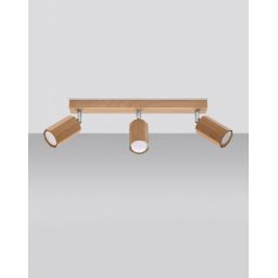 Sollux Lighting Zeke lampa podsufitowa 3x40W dąb SL.1030