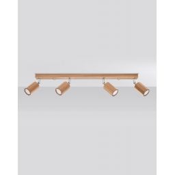 Sollux Lighting Zeke lampa podsufitowa 4x40W dąb SL.1031