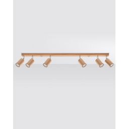 Sollux Lighting Zeke lampa podsufitowa 6x40W dąb SL.1032