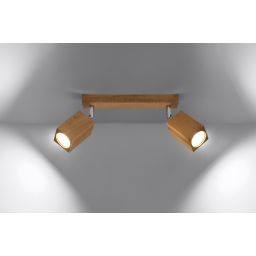 Sollux Lighting Keke lampa podsufitowa 2x40W dąb SL.1036