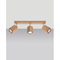 Sollux Lighting Keke lampa podsufitowa 3x40W dąb SL.1037